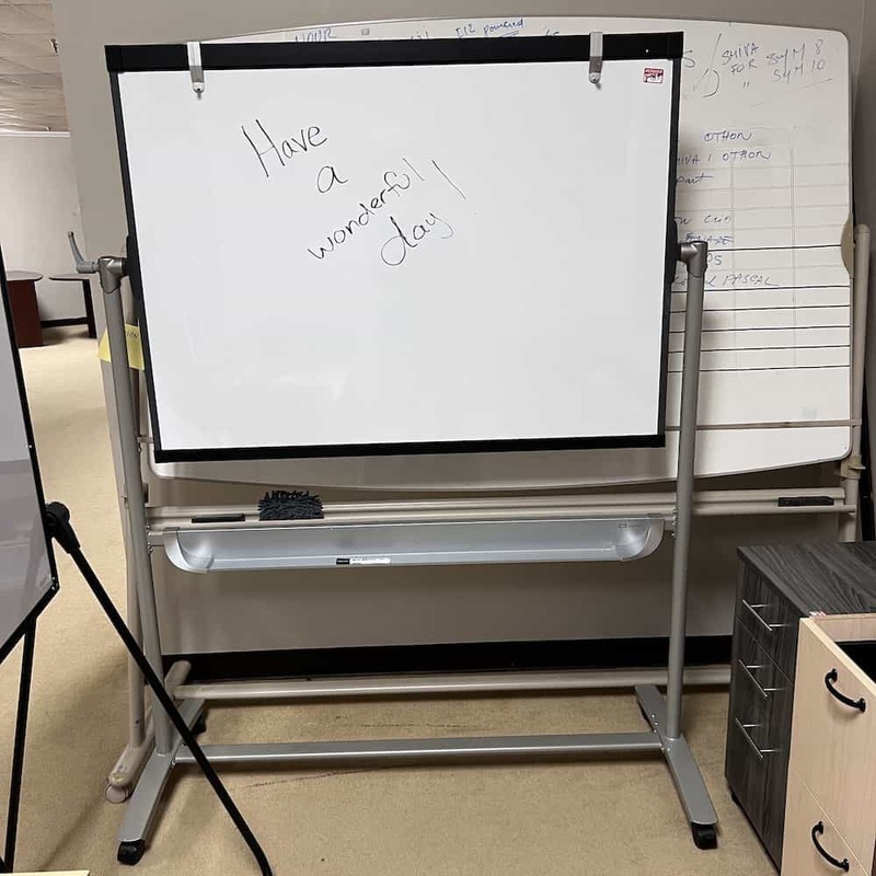 53″ Wide Quartet White Dry Erase Rolling Whiteboard Office Furniture Liquidations