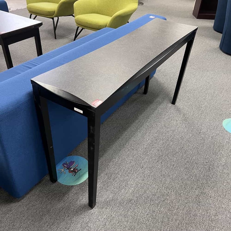 54″ Grey and Black Contemporary Console Table Office Furniture Liquidations