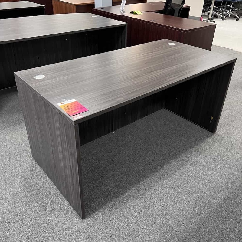 60″ Grey Modern Desk Shell Office Furniture Liquidations