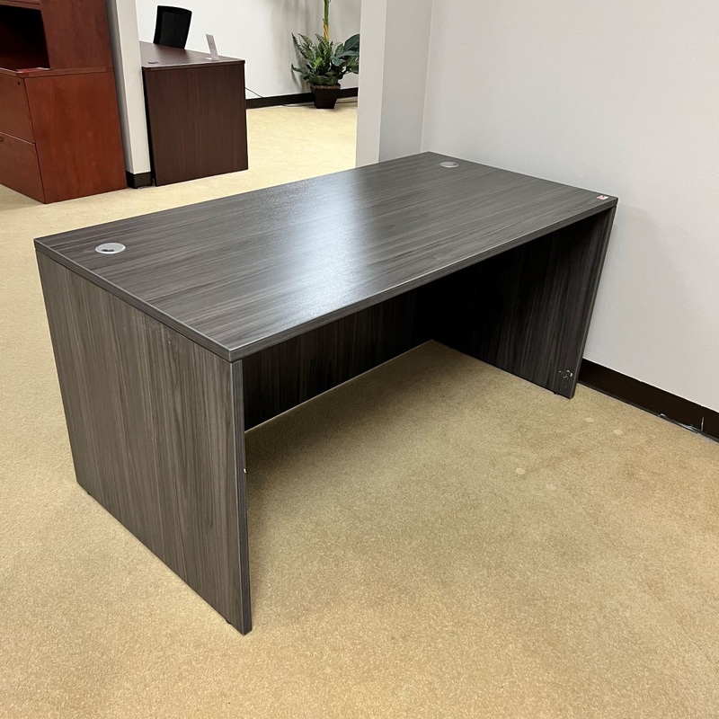 60″ Wide Grey Desk Shell Office Furniture Liquidations