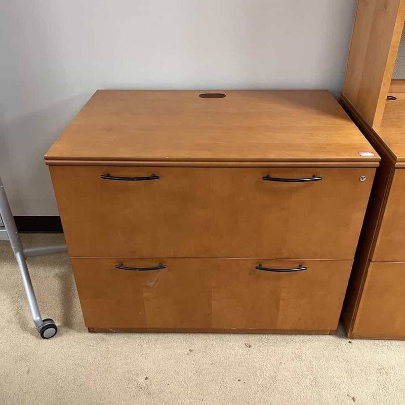 29″ High Paoli Honey and Black 2 Drawer Lateral File Office Furniture Liquidations