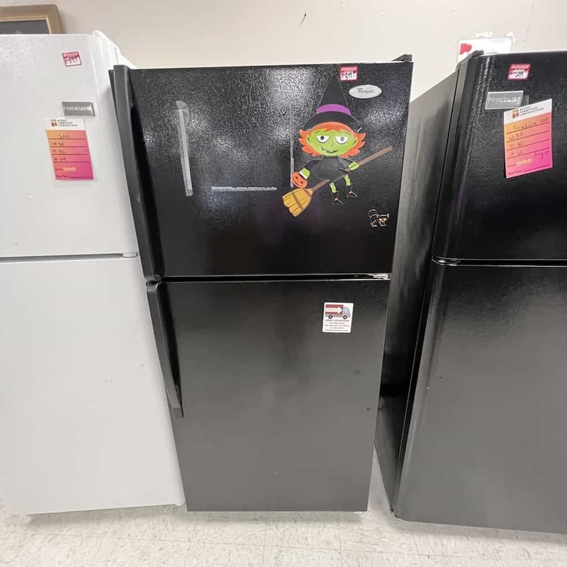 30″ Black Whirlpool Freezer Top Refrigerator Office Furniture Liquidations