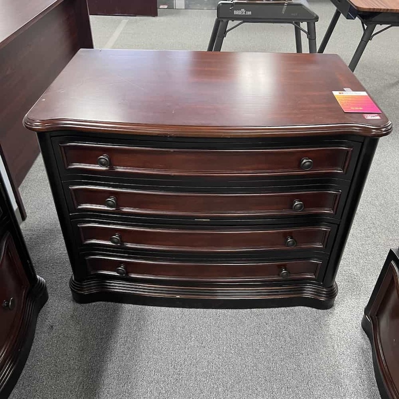 30″ High Coaster Mahogany and Espresso Executive 2 Drawer Lateral File Office Furniture Liquidations
