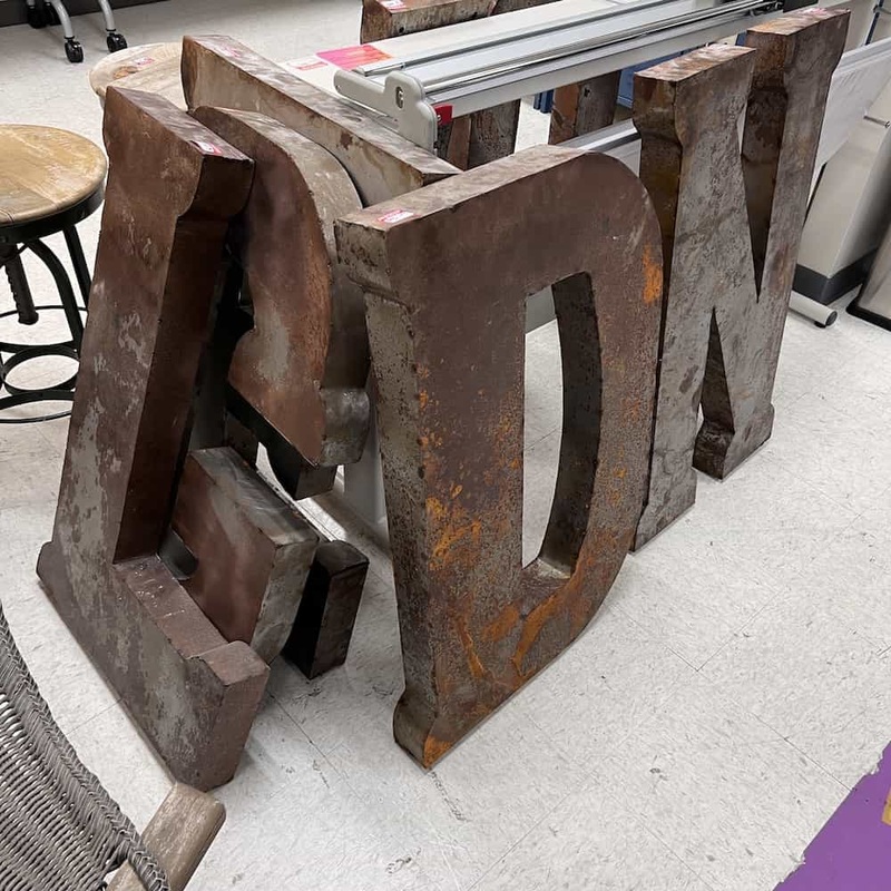 35″ High Various Metal Letter Decor Office Furniture Liquidations