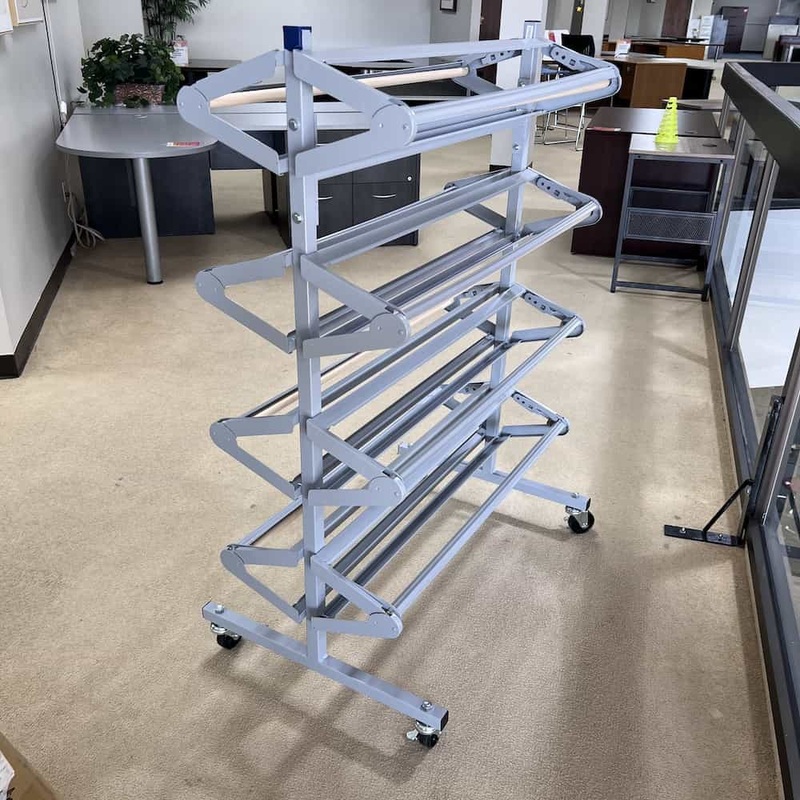 36″ Grey Metal Horizontal Tower 8 Roll Standard Paper Rack – Assembled Office Furniture Liquidations