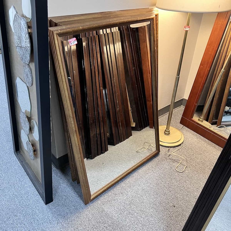 37″ x 43″ Gold Frame Mirror Office Furniture Liquidations