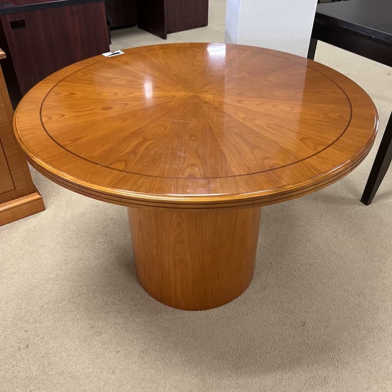 42″ DMi Honey Round Break Room Table Office Furniture Liquidations