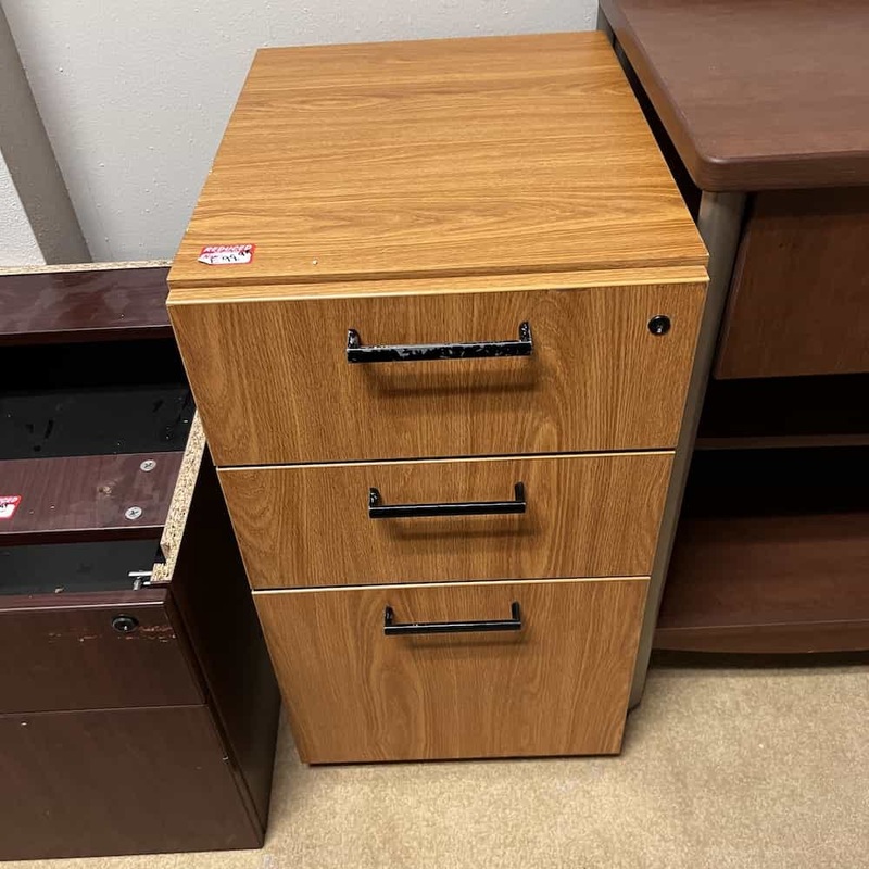 16″ Wide Honey/Black Vertical File Pedestal – Box/box/file Office Furniture Liquidations