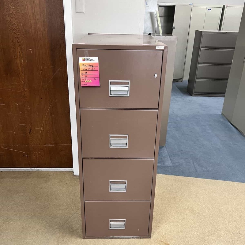 20″ Wide Tan Schwab Fire Resistant Vertical File Cabinet Office Furniture Liquidations