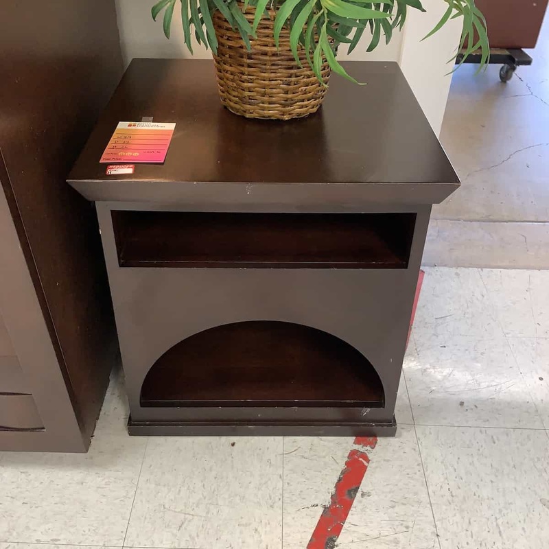 24 Espresso “Sad Cat” Transitional Nightstand Office Furniture Liquidations