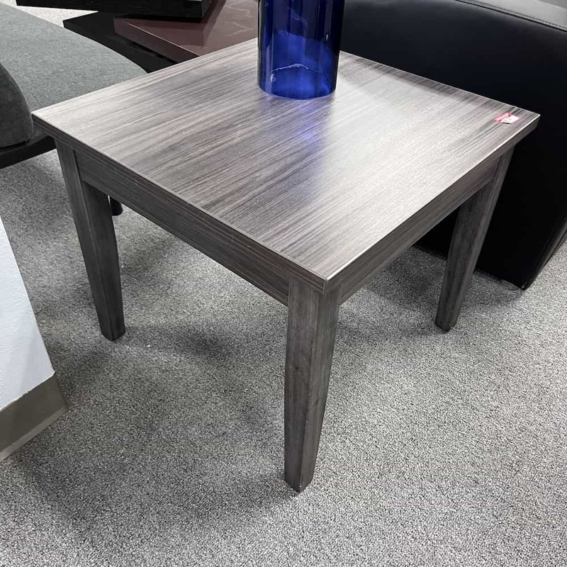 24″ Grey Laminate Modern Side Table Office Furniture Liquidations