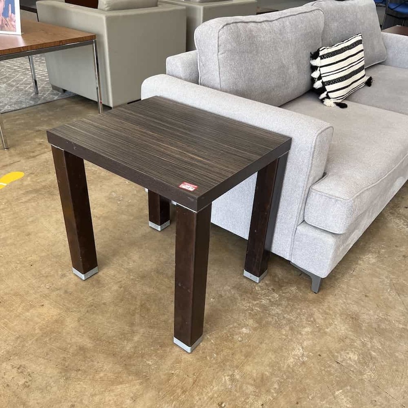 24″ Walnut Modern Side Table Office Furniture Liquidations