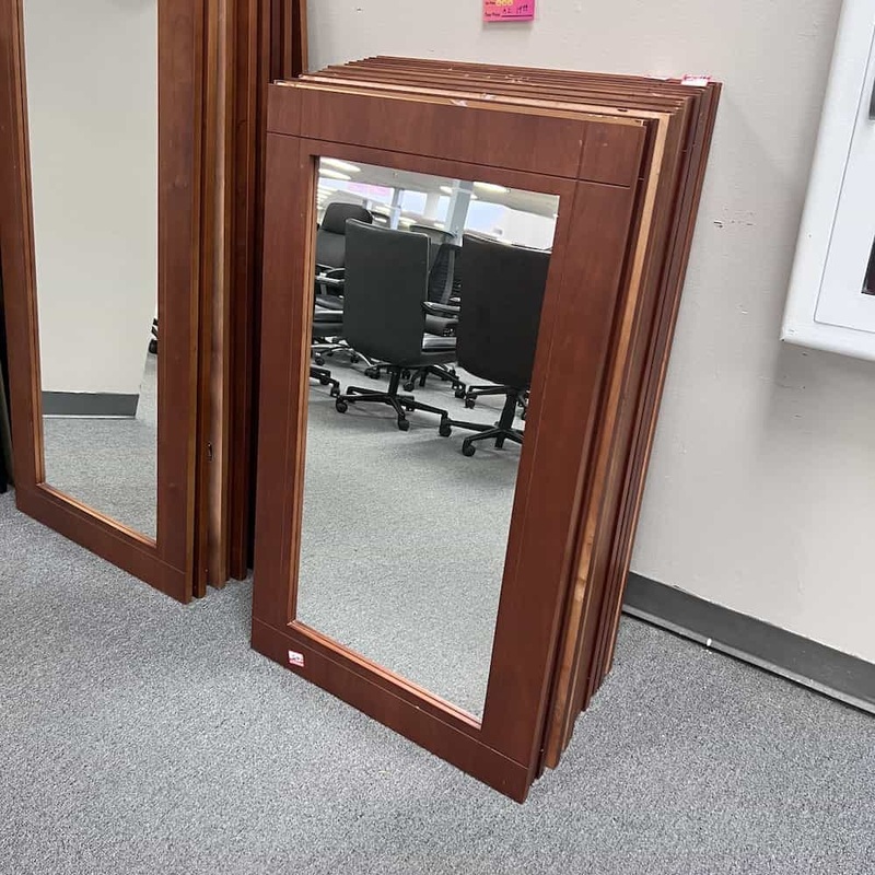 26″ x 43 Wide Cherry Modern Hotel Mirror – Wood Office Furniture Liquidations