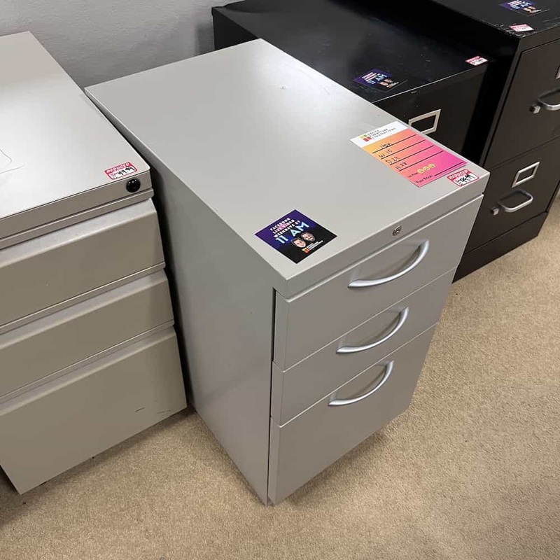 27.5″ High Trendway Gray Metal Rolling Vertical File Office Furniture Liquidations