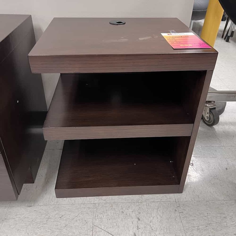 27 Samuelson Furniture Espresso Modern Nightstand with Corner Shelf Office Furniture Liquidations