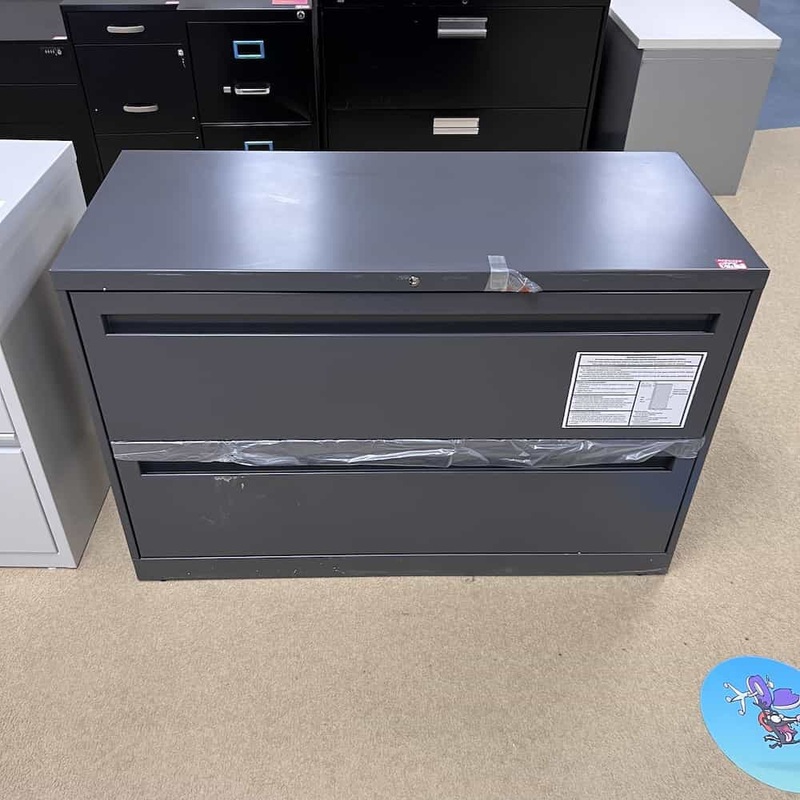 28″ H x 42″ W Grey Metal 2 Drawer Lateral File Office Furniture Liquidations