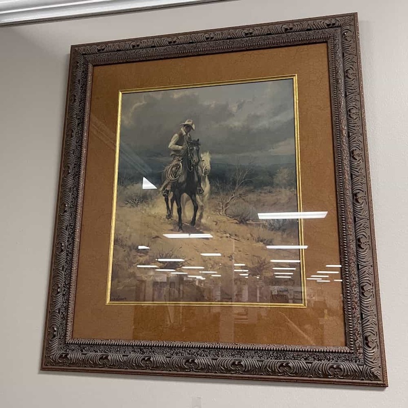 28″ x 32″ G. Harvey Framed Signed and Numbered Western Artwork Print Office Furniture Liquidations