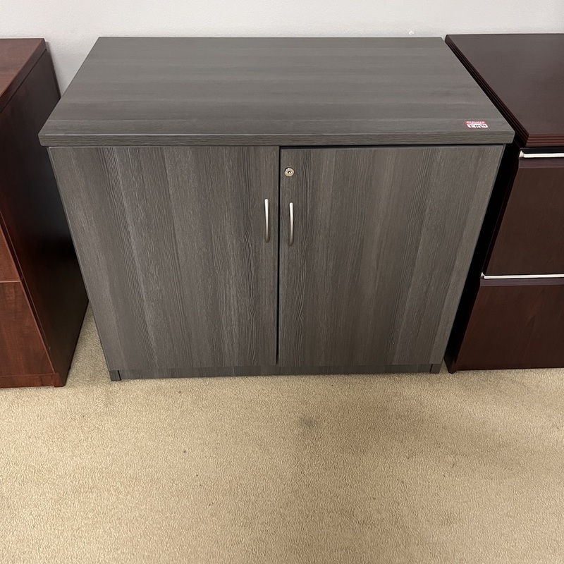 29″ High Grey Storage Cabinet Office Furniture Liquidations