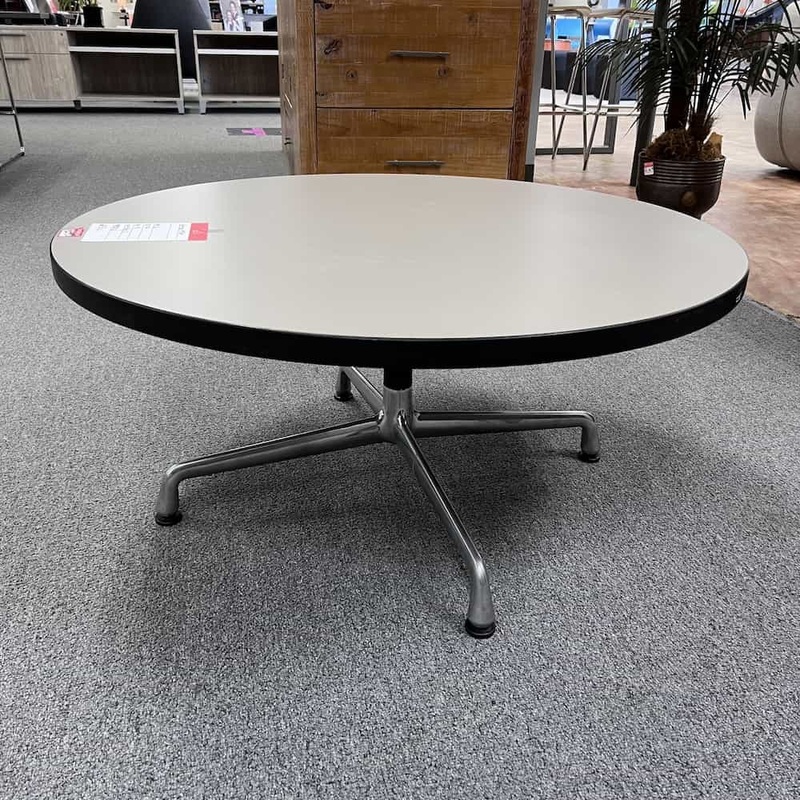 36″ Herman Miller Eames Grey Round Coffee Cocktail Table Office Furniture Liquidations