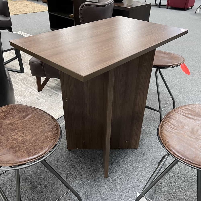 36″ x 22″ Walnut Laminate Rectangle Table – Counter Height Office Furniture Liquidations