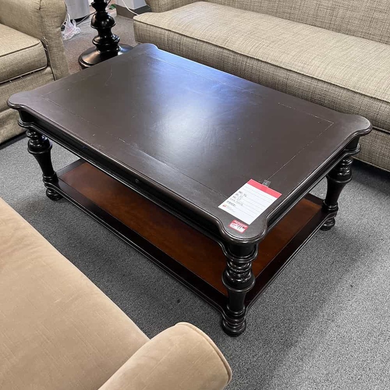 42″ x 30″ Espresso Spindle Leg Rectangle Coffee Table Office Furniture Liquidations