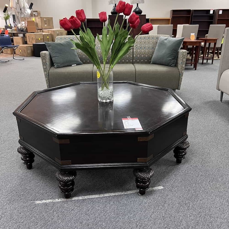 48″ Lexington Home Espresso Traditional Octagon Coffee Table Office Furniture Liquidations