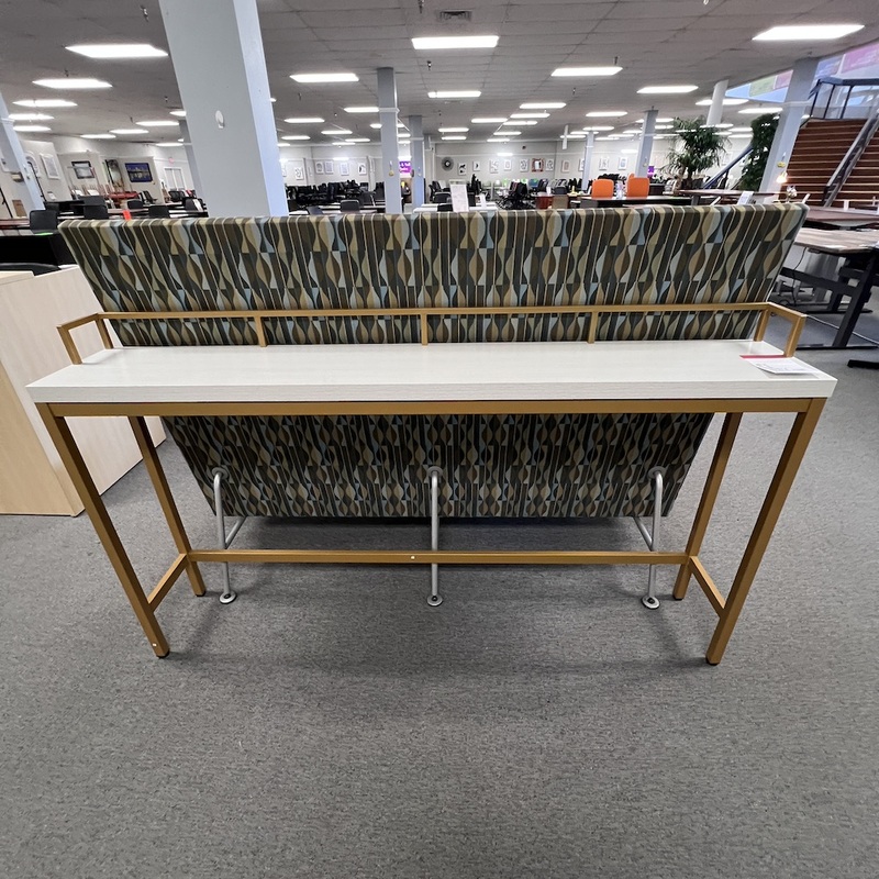71″ x 12″ Gold and White Hallway Table Office Furniture Liquidations