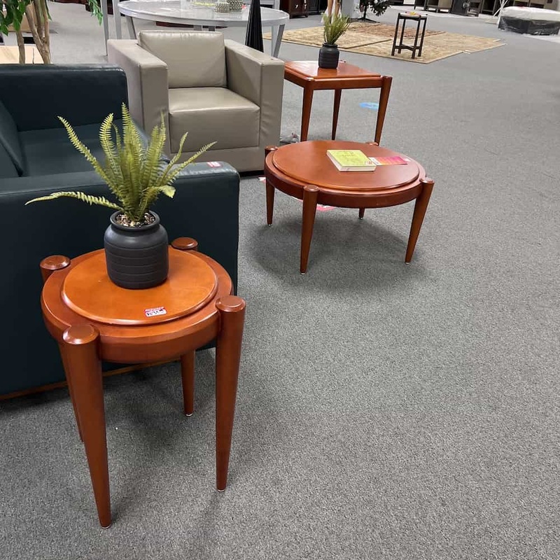 Cherry Veneer Vintage Accent Tables – Prices in Description Office Furniture Liquidations
