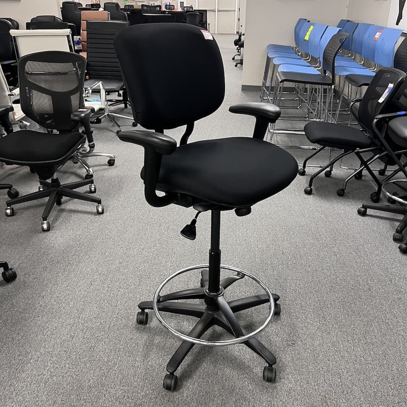 Haworth Improv HE Black Drafting Office Stool Office Furniture Liquidations