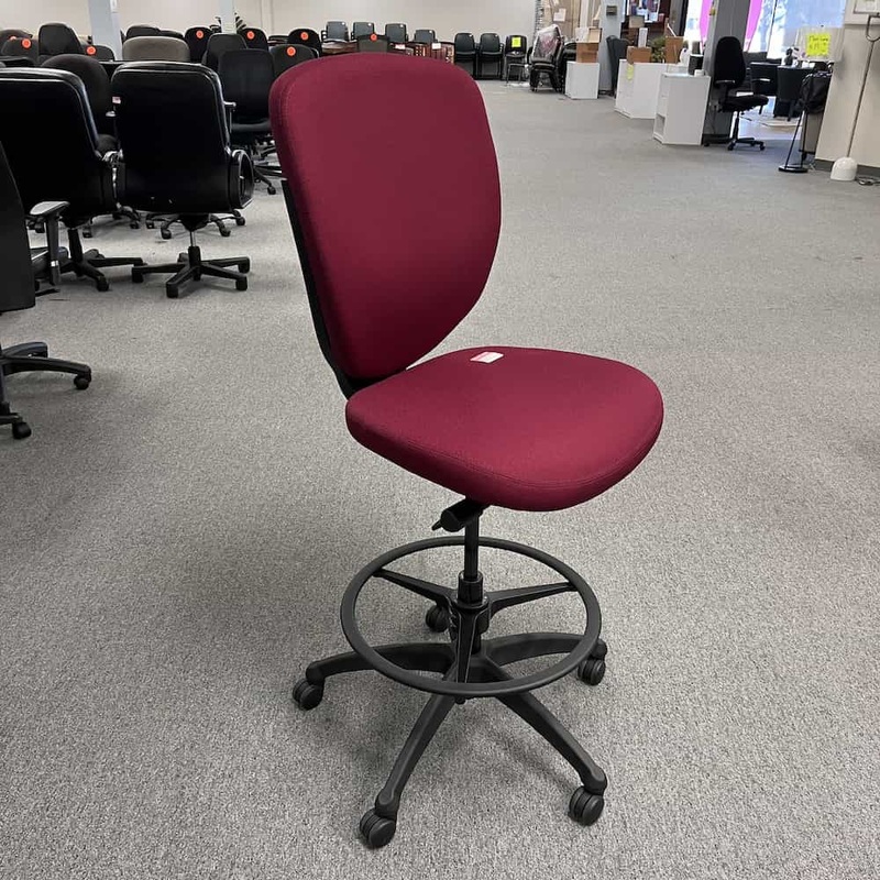Kimball Wish Red Burgundy Office Stool Office Furniture Liquidations