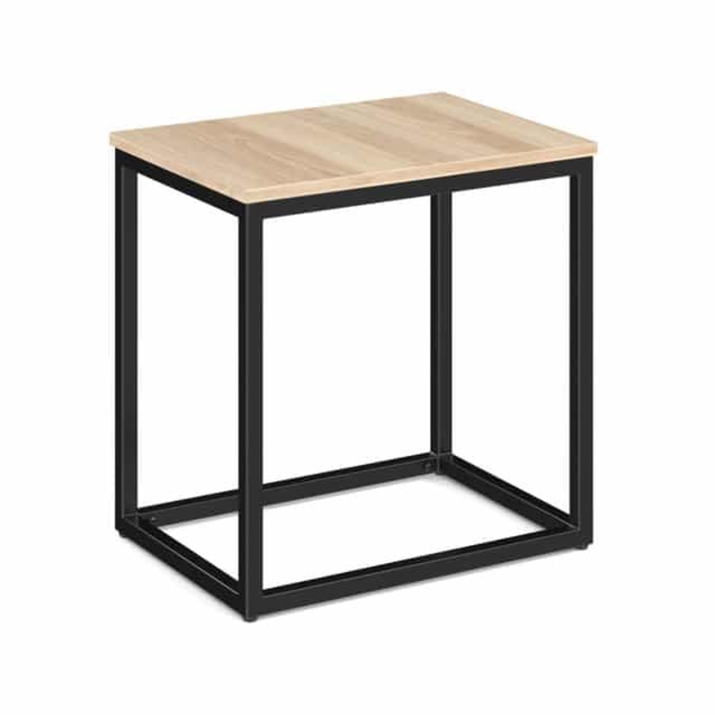 New – 22″ x 16″ Lenox Laminate and Black Metal Modern Rectangle Side Table, Various Colors Office Furniture Liquidations