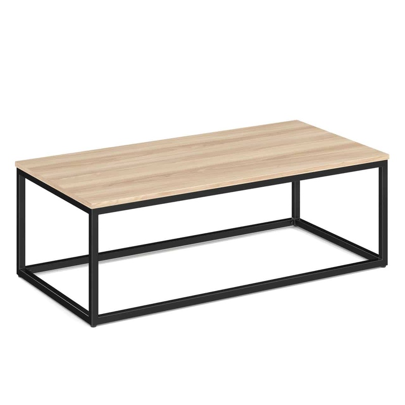 New – 48″ x 24″ Lenox Laminate and Black Metal Modern Coffee Table, Various Colors Office Furniture Liquidations