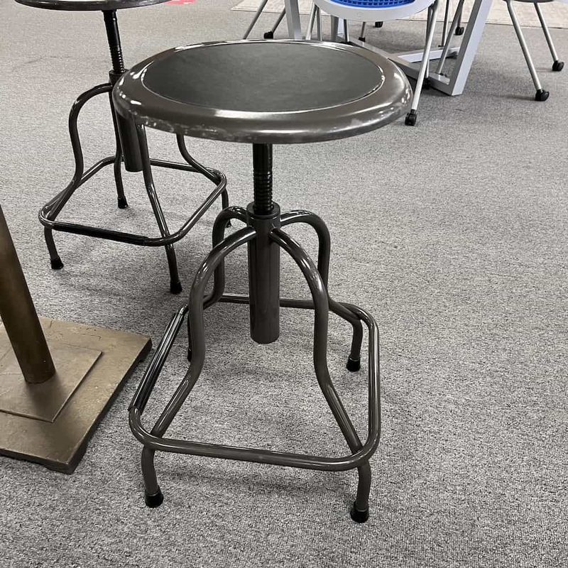Safco Diesel Grey Height Adjustable Swivel Shop Stool Office Furniture Liquidations