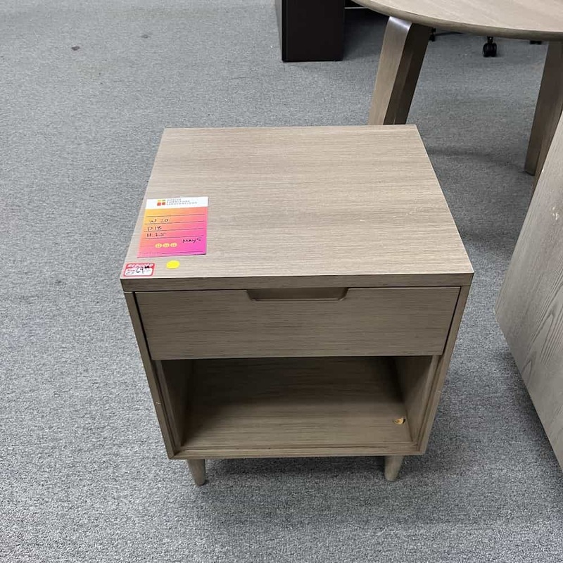 20″ Phantom Cocoa 1 Drawer Nightstand with Electric and USB – Right Or Left Office Furniture Liquidations