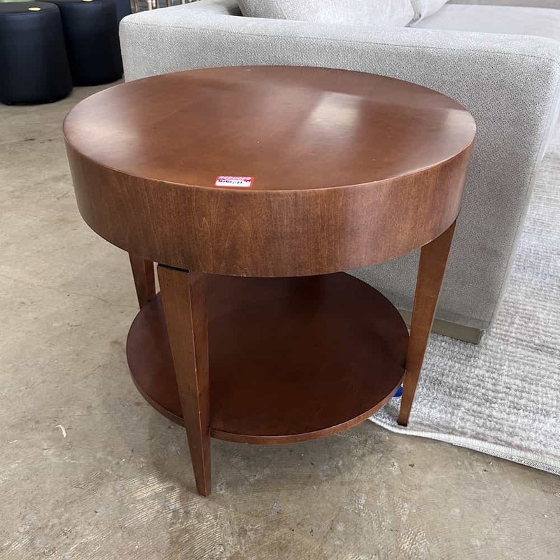 24″ Cherry Round Contemporary Side Table Office Furniture Liquidations