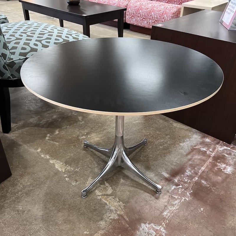 29″ Herman Miller George Nelson Black Round Coffee Table Office Furniture Liquidations