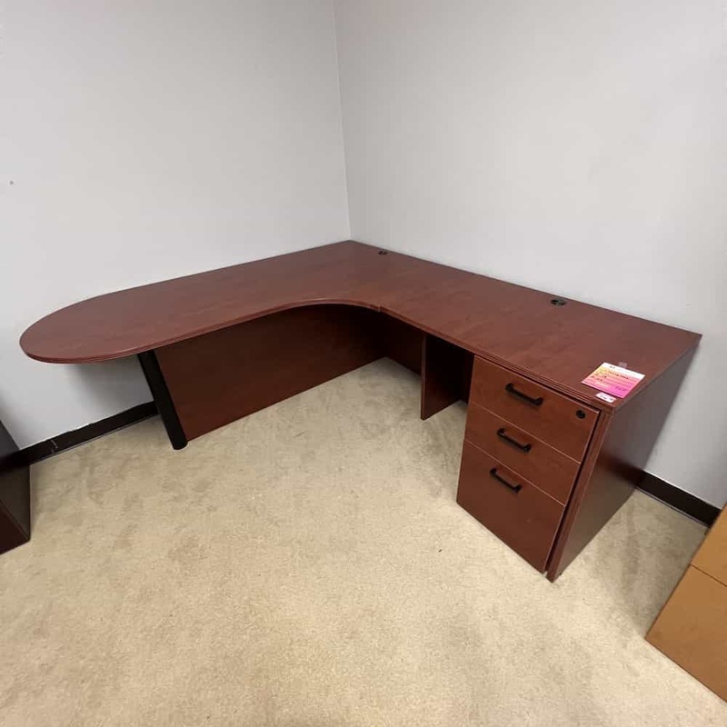 71″ Cherryman Cherry Bullet L-Desk – Right Return Office Furniture Liquidations
