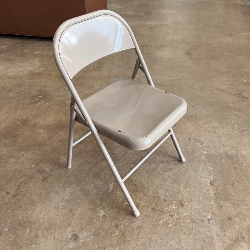 Tan Metal Folding Chairs Office Furniture Liquidations