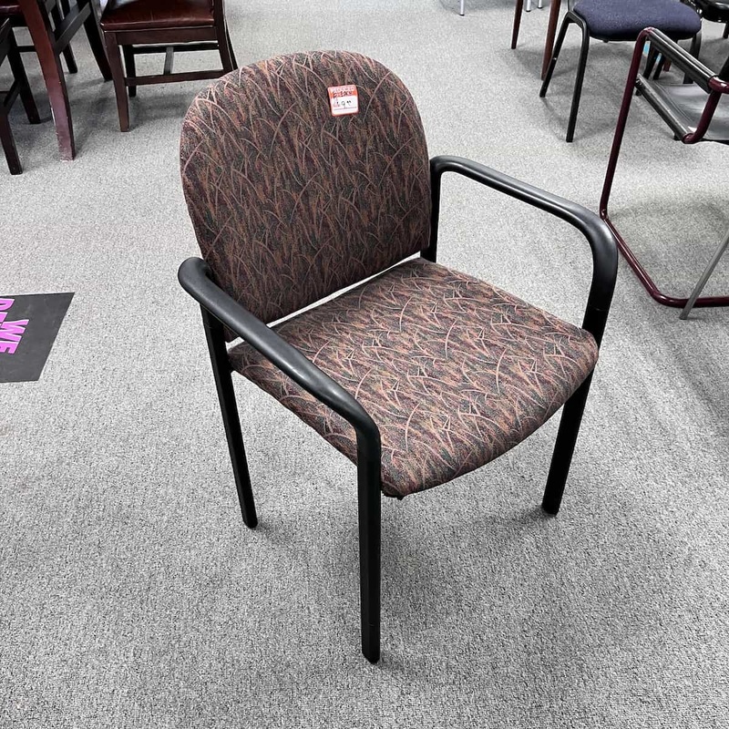 Brown Multi and Black Stacking Guest Chair Office Furniture Liquidations