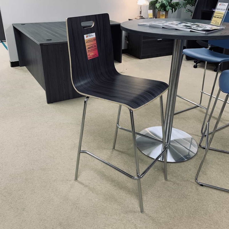 Chrome and Wood Look Modern Bar stool Chair – New Office Furniture Liquidations