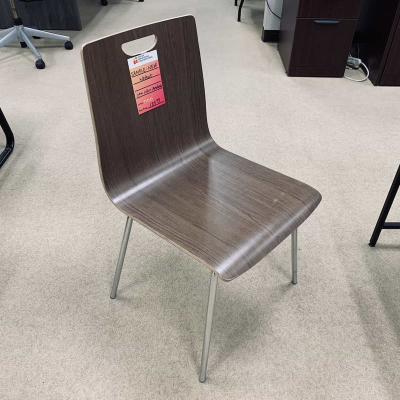 Chrome and Wood Look Modern Chair – New Office Furniture Liquidations