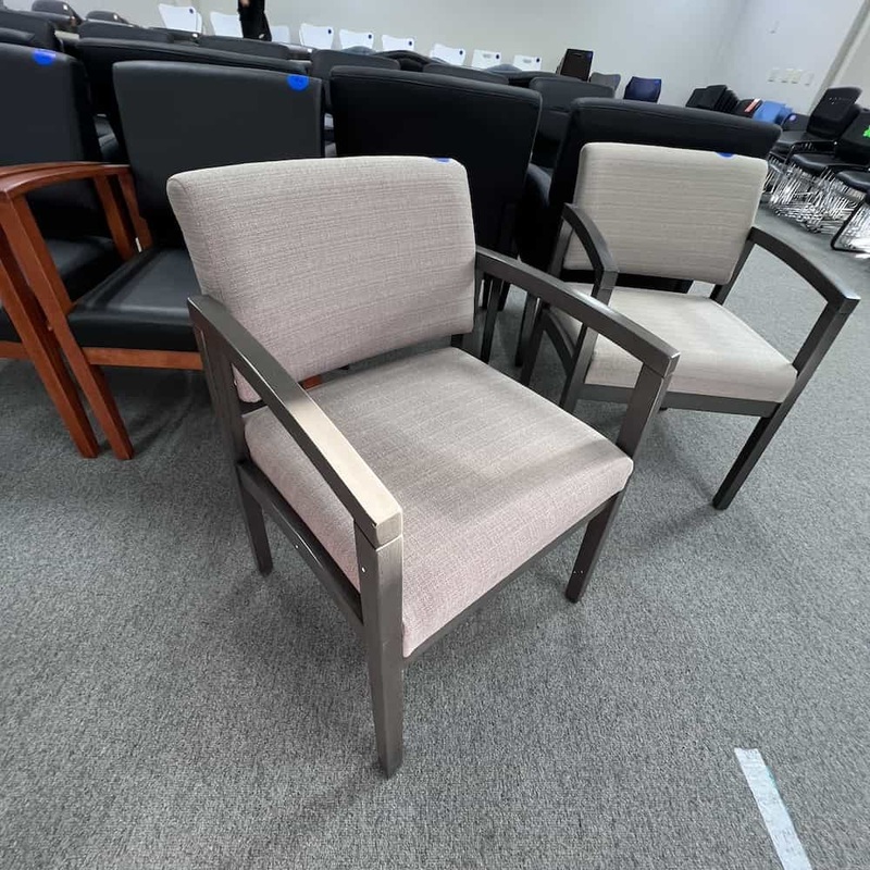 Grey Veneer and Beige Guest Chair Office Furniture Liquidations