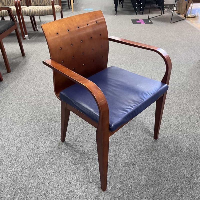 Haworth Hello Purple and Cherry Guest Chair Office Furniture Liquidations