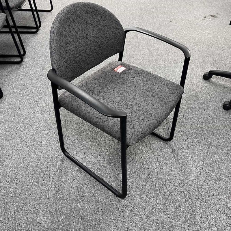 Kimball Grey and Black Guest Chair Office Furniture Liquidations