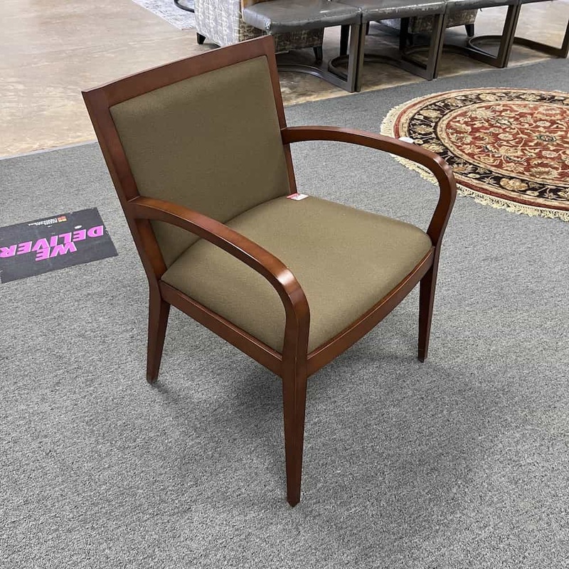 Krug Addison Latte Brown and Cherry Contemporary Guest Chair Office Furniture Liquidations