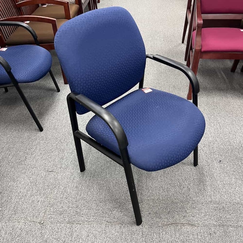 Lacasse Blue and Black Guest Chair Office Furniture Liquidations