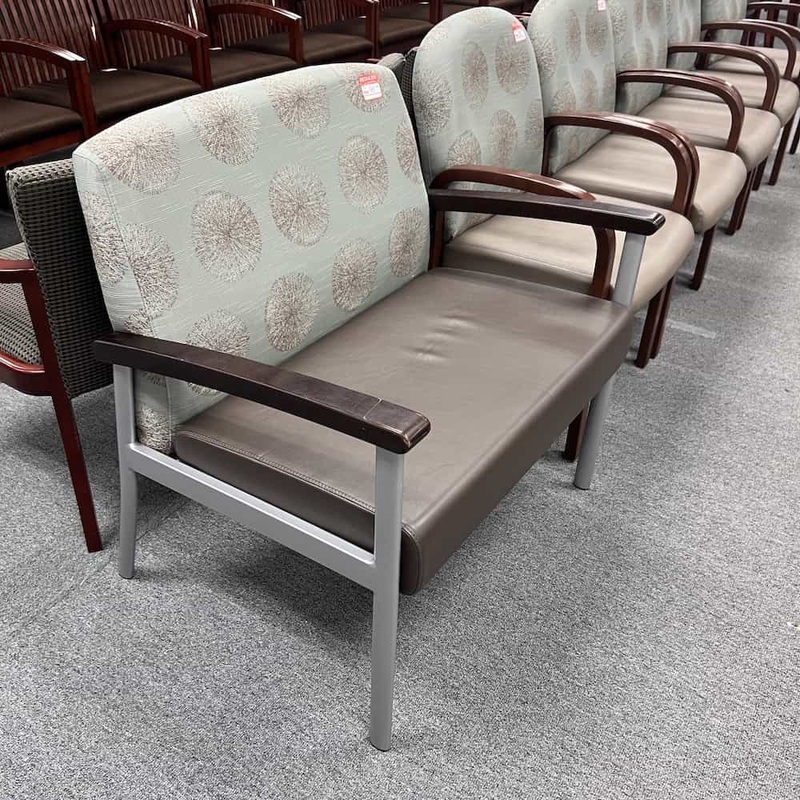 Light Blue and Taupe Bariatric Waiting Room Bariatric Guest Chair Office Furniture Liquidations