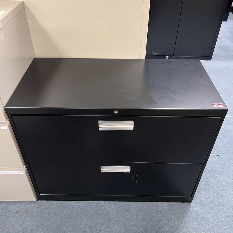 New – 36″ W x 27″ H Black Metal 2 Drawer Lateral File Office Furniture Liquidations