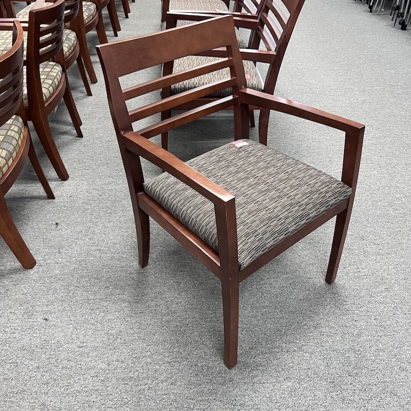 Paoli Grey and Walnut Guest Chair Office Furniture Liquidations