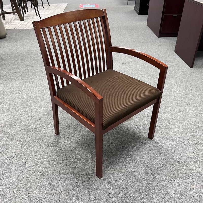 Set of 2 – Kimball National Timberlane Brown and Cherry Guest Chair Office Furniture Liquidations